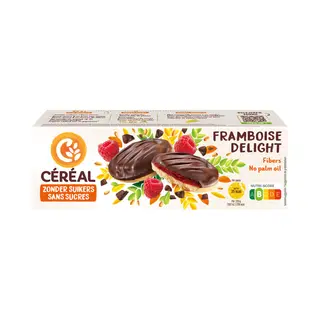 Céréal Zachte Koekjes Framboos Delight 140 Gr