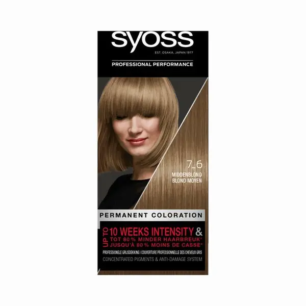 Syoss Color Baseline 7-6 Middenblond Haarverf - 1 Stuk thumbnail