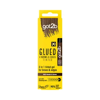 Got2b Glued 4 Brows & Edges Getöntes Gel 2 In 1 16 Ml, Aufbaubare Farbe Dunkelblond Bis Braun, Screaming Hold Brow Gel, Augenbrauengel Für