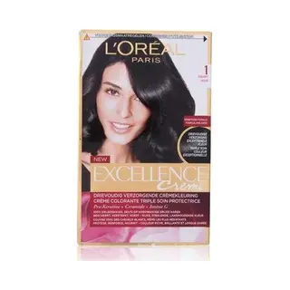 Gratis, L'Oréal Excellence Crème Permanente Crèmekleuring 1 Zwart