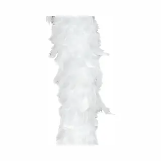 Faram Party Boa Van Veren - Carnaval Verkleed Accessoire Wit - 180 Cm - 50 Gram