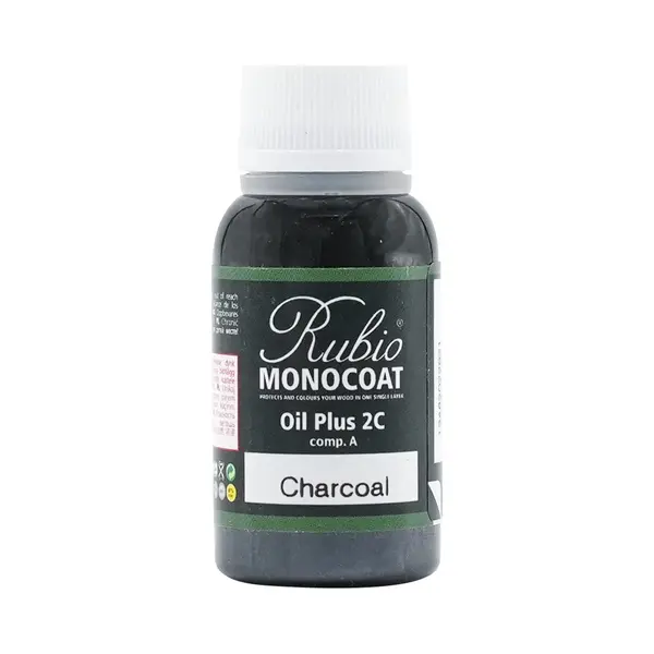 Rubio Monocoat Oil Plus 2C - Ecologische Houtolie In 1 Laag Voor Binnenshuis - Charcoal, Sample 20 Ml (0.8 M²) thumbnail