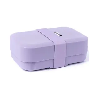 Amuse Lavender Lunchbox Medium - Brooddoos Met Rekker– In Hoogte Verstelbaar – Bpa-vrij - Paars - 185 X 125 X 50 Mm