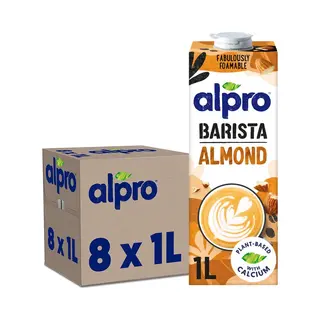Alpro Barista Amandel - Plantaardige Amandelmelk - Geschikt Voor Koffie - Lactosevrij - 8 X 1L