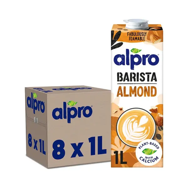 Alpro Barista Amandel - Plantaardige Amandelmelk - Geschikt Voor Koffie - Lactosevrij - 8 X 1L thumbnail