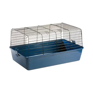 Flamingo Kooi Sprinters - Zwart/Blauw - 60 X 36 X 31, 5 Cm - Voor Konijnen En Knaagdieren