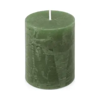 Spaas Rustic Pillar Candle 70/95 Mm 35h, Dark Green
