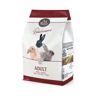 4x Deli Nature Rodelicious Adult Konijnenvoer 2, 5 Kg