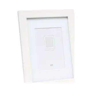 Deknudt Witte fotokader met witte passe-partout S66KF1 P1