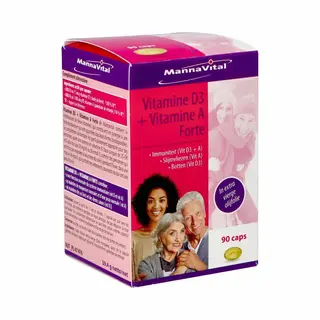Mannavital Vitamine D3 + Vitamine A Forte Caps 90