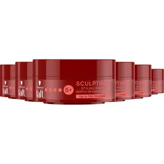 Taft - Sculpting Styling Paste - Haarstyling - Haarwax - Sterke Fixatie - Korte Tot Halflange Haartypes - Voordeelverpakking - 6 X 75 Ml
