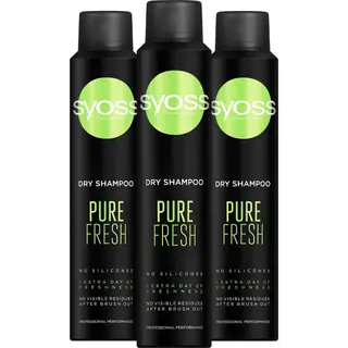 Syoss DroogShampoo Pure Fresh 3x 200ml - Voordeelverpakking