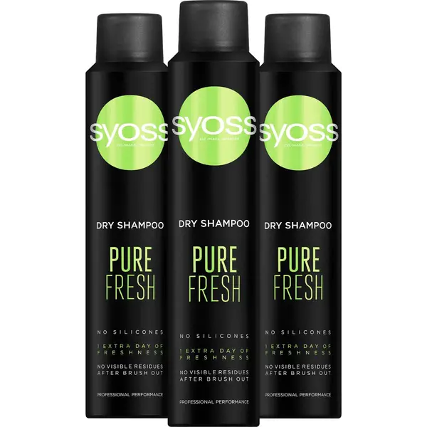 Syoss DroogShampoo Pure Fresh 3x 200ml - Voordeelverpakking thumbnail