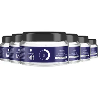 Taft - Titane Styling Gel - Haarstyling - Haargel - Vochtbestendig - Korte Haartypes - Voordeelverpakking - 6x 250ml