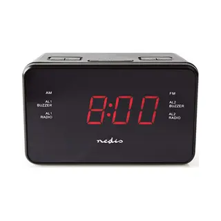 Nedis CLAR002BK wekker Digitale wekker Zwart