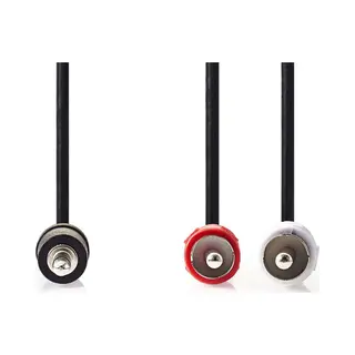Nedis CAGB22200BK10 audio cable 1 m 3.5mm 2 x Rca Anthracite