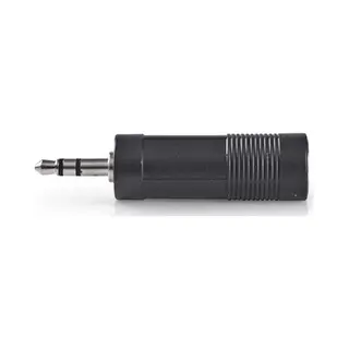 Nedis CAGB22935BK tussenstuk voor kabels 3.5 mm 6.35 mm Female Zwart