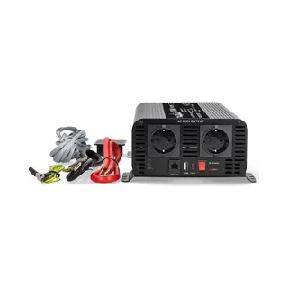 Northix Power Inverter Pure Sine Wave Input Voltage 12 V Dc Device Power Output Connections Type F Cee 73 Usb A Usb C 230 V Ac 50 Hz 1000 W Peak Power Output
