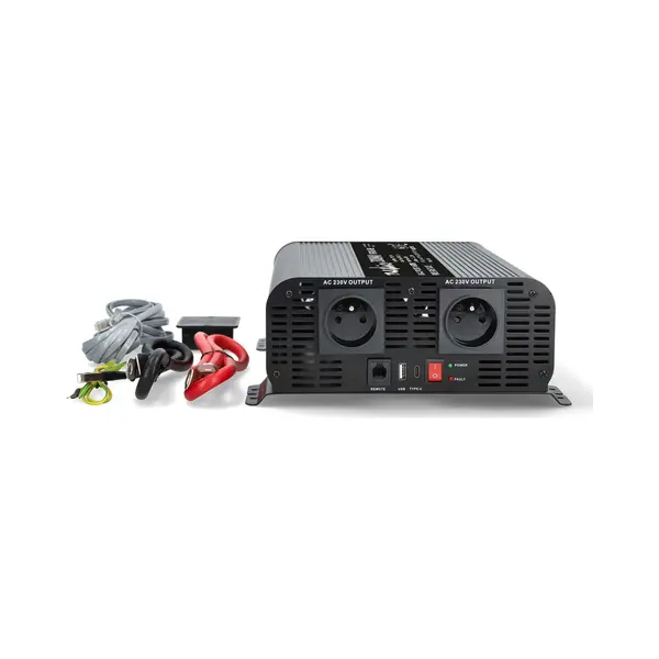 Nedis Power Inverter - Zuivere Sinusgolf 24 V Dc - 2000 W 4000 W - Usb A/C - Schroefklem thumbnail
