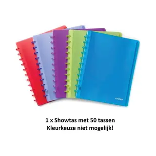 Atoma Pak Van 8 Presentatie Showmappen A4 50 Hoezen 5 Kleuren