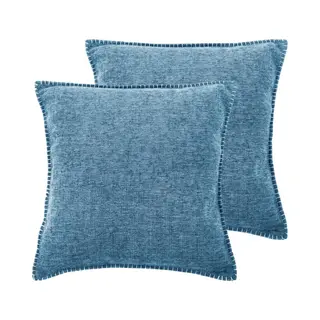 Tiseco Home Studio - Kussen Damian (gevuld) - Set/2 - 100% Polyester - Met Rits - Hoes Is Wasbaar - Voor Bank, Zetel, Bed Of Stoel - Vierkant - 45x45