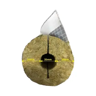 Nmc Pijpisolatie Steenwol Alu 35mm, 20mm, 1m - Verwarmingsbuis Isolatie