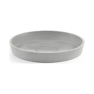 Ecopots Blumentopfuntersetzer Round Saucer White Grey, BxTxH, 18x18x2, 5 Cm