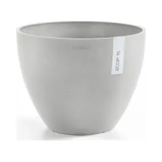Ecopots Antwerp Kunststof Bloempot Wit/Grijs - Ø 48 Cm