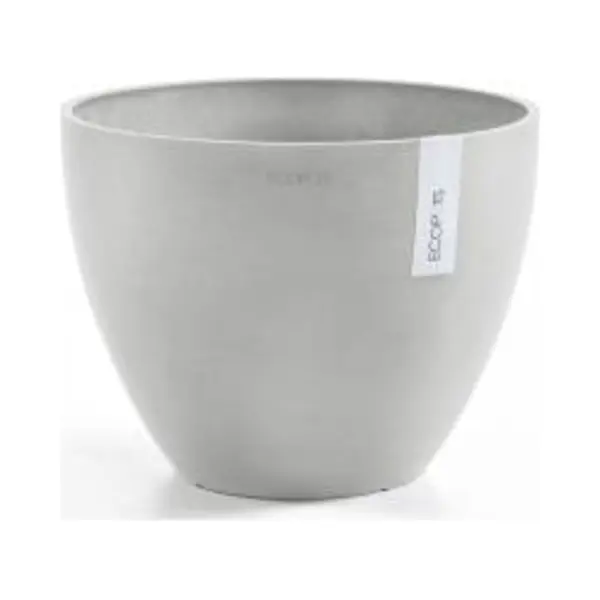 Ecopots Antwerp Kunststof Bloempot Wit/Grijs - Ø 48 Cm thumbnail