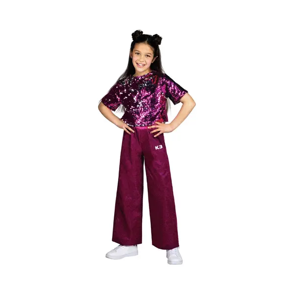 K3 Verkleedkleding - Glitteroutfit Roze 9/11 Jaar - Maat 152 thumbnail