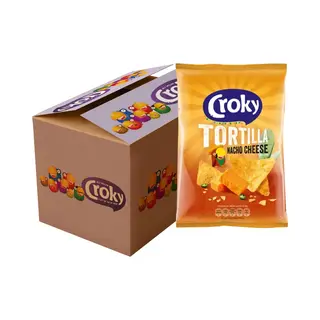 Croky Tortilla Nacho Cheese 40 Gram - Doos 20 Zakjes