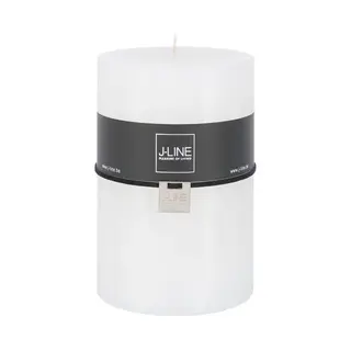 J-Line Cilinderkaars - Extra Large - Wit - 95U - 6 Stuks