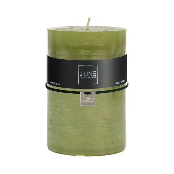 J-Line Cilinderkaars Gras - Groen - Extra Large - 95U - 6 Stuks thumbnail