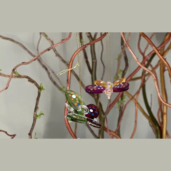 Paasdecoratie - Pasen - Vlinder - Glas - Set Van 4 thumbnail