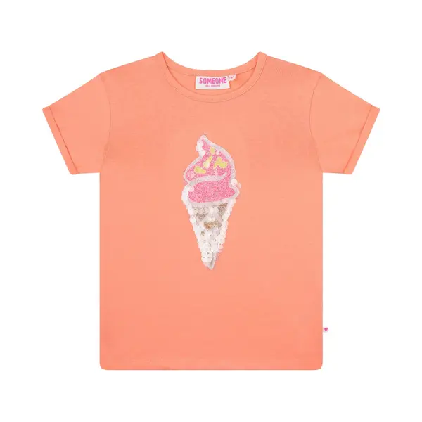 Someone Lou-Sg-02-B Meisjes T-shirt - Coral thumbnail