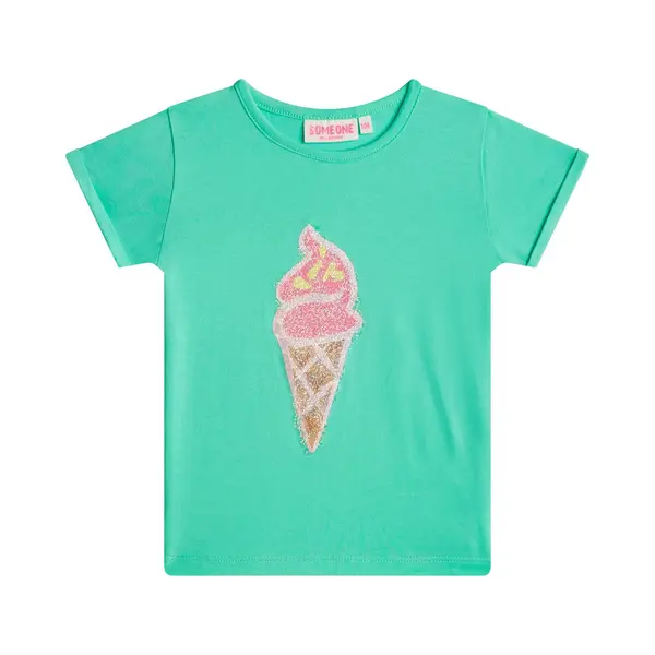 Someone Lou-Sg-02-B Meisjes T-shirt - Mint thumbnail