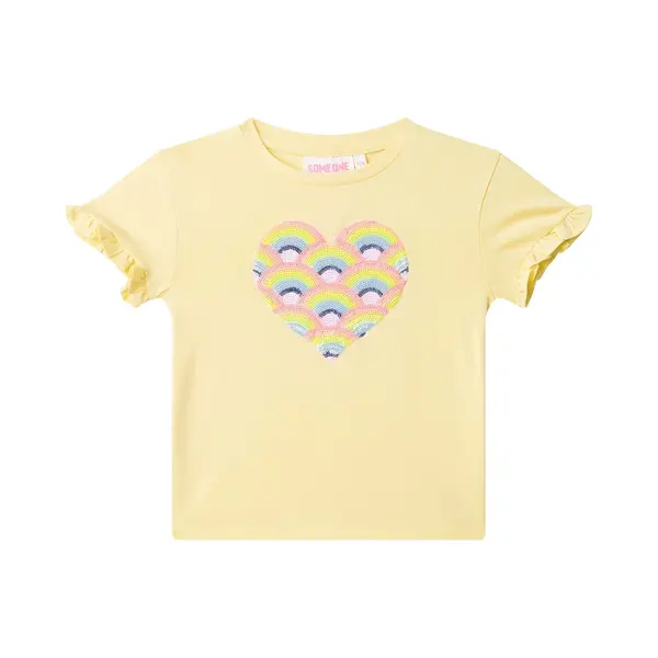Someone Faro-Sg-02-A Meisjes T-shirt - Light Yellow thumbnail