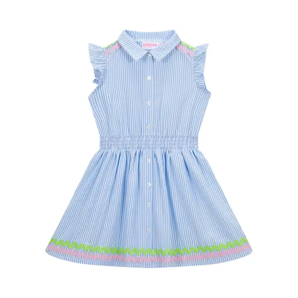 Someone Felice-Sg-51-I Meisjes Jurk - Medium Blue thumbnail