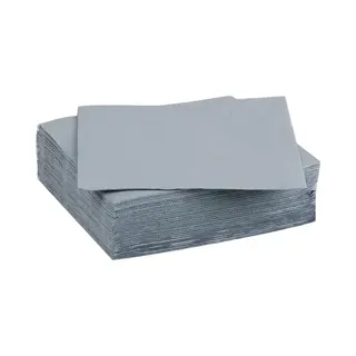 Color Party Diner/feest Servetten - 30x - Zilvergrijs - 38 X 38 Cm - Papier - 3-laags