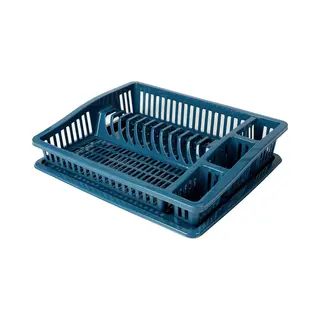 Urban Living Dish Drainer, Blue, 46X37XH9, 5CM