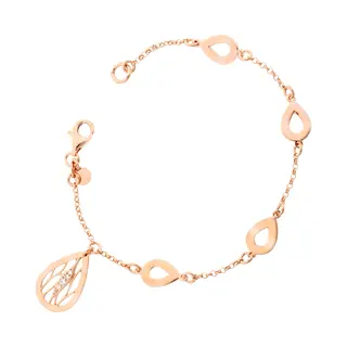 Orphelia 'Linda' Womens 925 Sterling Silver Bracelet - Rose Za-7188/Rg - One Size