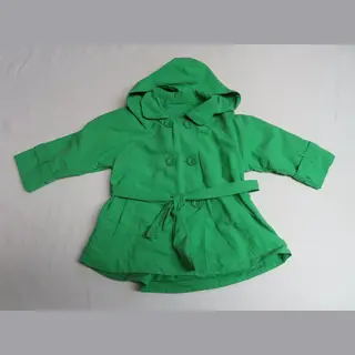 Jas - Zomerjas- Meisjes - Groen - Effen - 2 Jaar 92