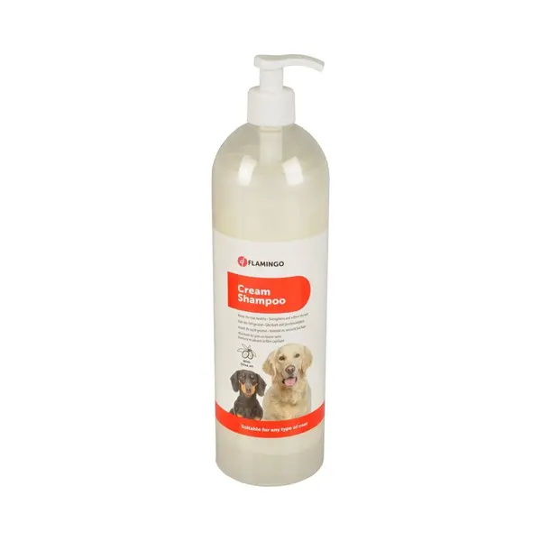 Hondenshampoo Olijfolie – 1L – Hydraterende Crème Shampoo Voor Elk Vachttype – Versterkt & Verzacht De Vacht – Flamingo thumbnail