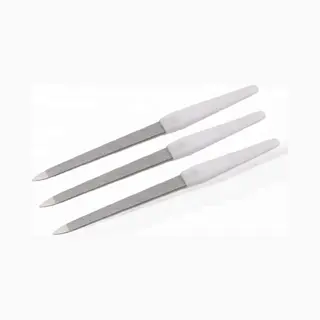 Medies - Set Van 3 Professionele Nagelvijlen Van 15 Cm | Nagel Vijl | Professionele Nagelvijl| Met Afgeronde Punt | Nagelvijl Metaal| Pvc Handvat |