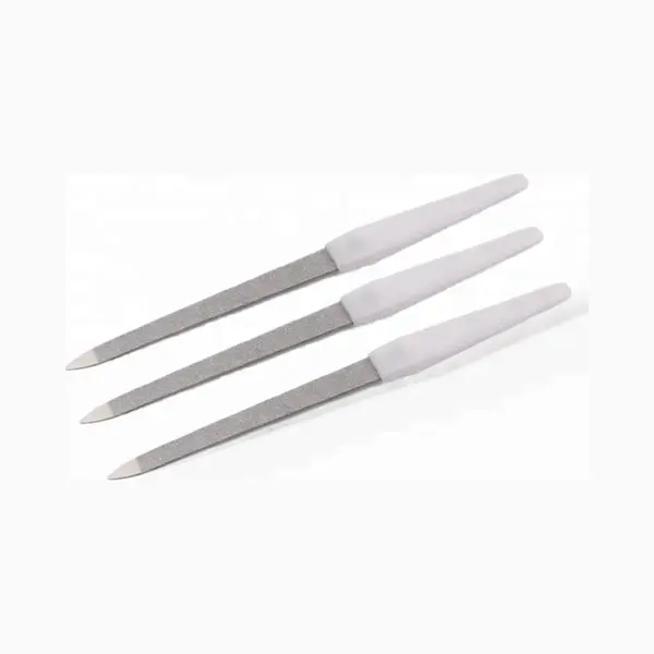 Medies - Set Van 3 Professionele Nagelvijlen Van 15 Cm | Nagel Vijl | Professionele Nagelvijl| Met Afgeronde Punt | Nagelvijl Metaal| Pvc Handvat | thumbnail