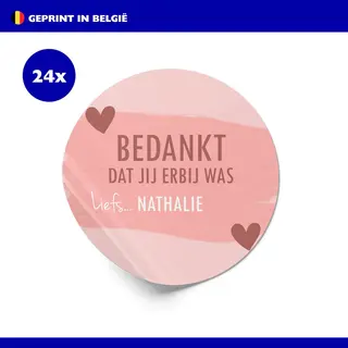 Stickers Met Naam | Gepersonaliseerd | Per 24 | Communie | Lentefeest | Uitdelen | Sluitzegel | Traktatie | Inpakken | Bedankje | Party Favor | 4cm |