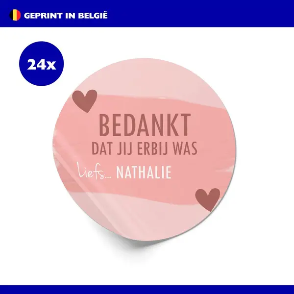 Stickers Met Naam | Gepersonaliseerd | Per 24 | Communie | Lentefeest | Uitdelen | Sluitzegel | Traktatie | Inpakken | Bedankje | Party Favor | 4cm | thumbnail
