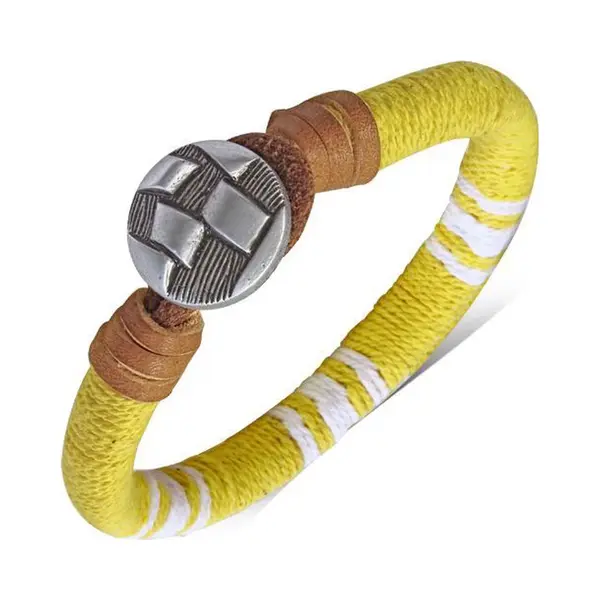 Amanto Farel Yellow - Leer - Touw - 8mm - 20cm thumbnail