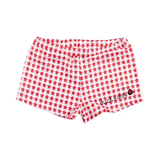Ducksday - Zwembroek - Trunk - Short – Star - Rood - Wit - Meisje - 134-140 - Uv Beschermend - Promo