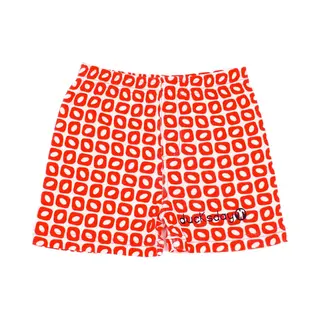 Ducksday - Short - Unisex - Funky Red – 8 Jaar – Katoen/elastaan – Pyamashort
